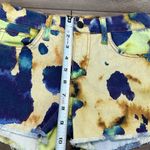 joe's jeans NWOT  Supernova Yellow Blue Tie Dye Cut Off Stretch Jean Shorts 25‎ Photo 4