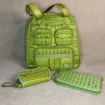 Lug Puddle Jumper Tote Passport Travel Wallet Organizer Jewelry Pouch Set Green Photo 0