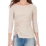 William Rast Women's Noa Drawstring Ruching Detail Knit Long Sleeve Top Size XL Photo 0