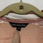 Club Z Collection Shirt Womens 2X Multicolor Striped Rayon Long Sleeve Button Photo 1