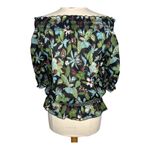 Tory Burch  Fantasia Floral Print Off Shoulder Smocked‎ Top Boho Women Size 4 Photo 8