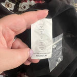 NICHOLAS Floral Cascade Ruched Silk‎ Mini Dress Black Burgundy Size 4 Photo 12