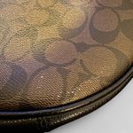 Coach  Harley Hobo Shoulder Bag Brown Signature Canvas Black Leather Trim Gold Photo 6