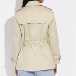 Coach NEW  Women’s Solid Short Trench Coat Bone Color Photo 3