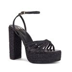 LPA Clarissa Jute Platforms in Black 6 With Box Womens High Heels Photo 9