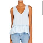 Rails NEW  Mira‎ Tank Top V-neck Sleeveless Ruffled high/low hem Blue Wome… Photo 2