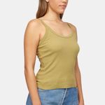 Lacausa  Maya Tank Top In Artichoke Photo 3