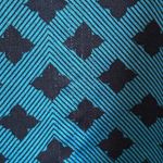 CAbi  Foulard Top Women’s Size Small Blue Diamond Print Peplum Style 3274 Photo 7