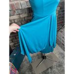 slip dress adjustable straps blue purple handkerchief hem Size L Photo 3