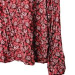 Treasure & Bond Nordstrom Popover Shirt - Rust Marsala Given Floral X-Small Photo 4