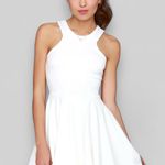 ASOS Halter Neck Skater Dress in White Photo 0