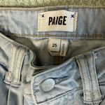 Paige Pleated Trouser Jeans Womens 25 Parisun Light Wash Denim High Rise Mom Photo 2
