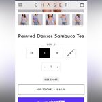 Chaser NWT Painted Daisies Sambuco Tee Lavender size S Photo 4