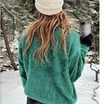 Show Me Your Mumu sweater! Emerald green eyelash sweatshirt size large! Photo 0
