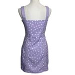 Solid & Striped  Polka Dot Mini Dress Women’s Small Purple Sleeveless Fitted Photo 4