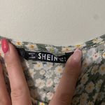 SheIn  Green Floral Mini Dress with Buttons Photo 1