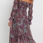 MISA Los Angeles NWT  Sabrina Multicolored Floral Off The Shoulder Maxi Dress Photo 1