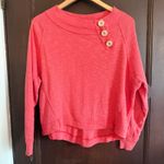 Free People  We The Free Don't Forget Me Pink Slub Asymmetrical Henley Small Photo 8