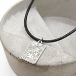 The Lovers Tarot Card Necklace Black Photo 1