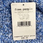 Free People New BFF Cardigan Womens XS Boho Wrap Soft Boucle Knit big Blue Photo 2