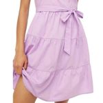 J.Crew  NEW‎ Faux Wrap Sleeveless Tiered Skirt Dress Size 4 in Bright Lilac Photo 1