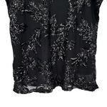 Cable & Gauge Cable & Gauze Black Sequin Leaf T-Shirt size 2X Short Cap Sleeves NWT Photo 6