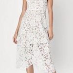 Lulus NWOT   White Lace Midi Dress size small Photo 0