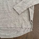 Madewell  Modern Linen Ringer Raglan Tee in Oatmeal Heather & Grey Size Medium Photo 2