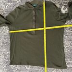 Lauren Ralph Lauren Women’s 1X Augusta Olive Green Henley Collared Cotton Shirt Photo 4