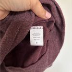 LNA  Size M Bordeaux Cut Away Fuzzy Fleece Cold Shoulder Pullover Sweatshirt Photo 3