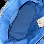 MAGID NWT Blue Natural Tan Woven Straw Zip Top Tote Bag Photo 6