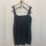 ASOS Design Pinstripe Bengaline Bodycon Mini Dress With D-Ring Details Size 14 Photo 7