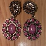 Elegant Pink and Silver Dangle Earrings Photo 2