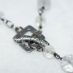 Silpada  Sterling Silver N1503 Vintage Bezel Crystal 34 in Toggle latch Necklace Photo 4