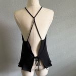 Krisa Revolve  Crossed Back Cami in Black Size Small‎ Photo 3