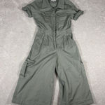 Anthropologie twentysixhundred cropped olive green womens jump suit size us 2 Photo 0