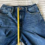 EXPRESS Straight Ankle High Rise Ultra Hyper Stretch Raw Hem Jeans Size M 6/8/10 Photo 7