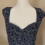 Free People Brocade Navy Blue Floral Bodycon Sweetheart Neckline Size Small Photo 1