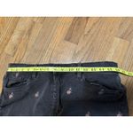 BLANKNYC The Madison Crop Rosebud Embroidered Floral Denim Jeans Black Size 31 Photo 8