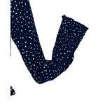 Princess Polly Top Womens Size 8 Blue Long Sleeve Ruffle Polka Dot Crop V-Neck Photo 5