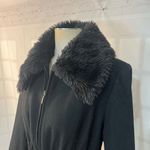 Laundry by Shelli Segal Fur Wide Collared Full Zip Fit & Flare Dress Coat Sz 14 Photo 3