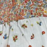 American Eagle  Linen Blend Micro Floral Sundress Sz Medium Cream Cottage Halter Photo 2