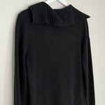 J.Crew  Women’s Cashmere Wool Blend Dream Zip Henley Sweater Black Small Photo 3