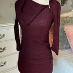 No Boundaries Sweater Dress Burgundy Wine Comfy Stretchy Form Fitting Fits Small Medium Mini Photo 0
