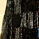 ZARA  NWT BLOGGER FAVORITE  SEQUIN appliqué FRINGED BLACK/SILVER MINI DRESS L Photo 7