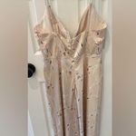 Here Comes the Sun Floral Beige A-line Midi Dress Photo 2