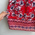 Alyx Floral Tank Top Blouse Red Blue Patriotic 1X Photo 3