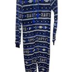 SO  Intimates Blue Faux Fur Zip Up Onesie Size Small Juniors Photo 0