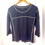 Garnet Hill Monroe Organic-Linen Jersey Knit 3/4 Sleeve Size Small Top Photo 0