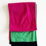 Talbots ‎ Colorblock Cashmere Rectangular Scarf Pink Green Navy Preppy Cozy New Photo 4